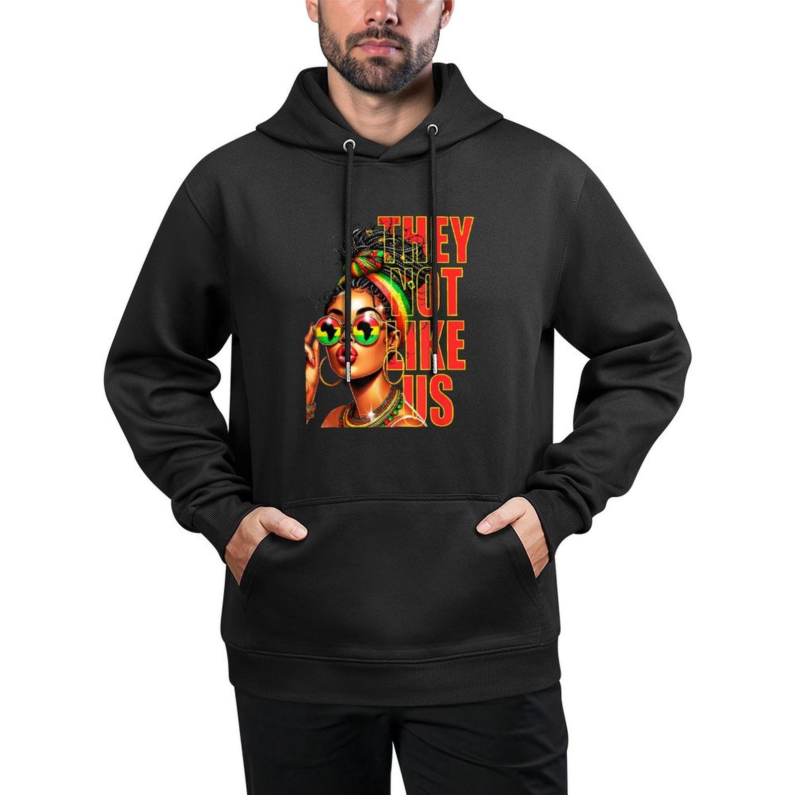 They Dont Like Us Juneteenth 1865, Afro America Woman Durable Construction Hoodie