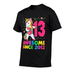 13 Years Old Unicorn Flossing 13th Birthday Girl Gift Party Comfortable T-Shirt