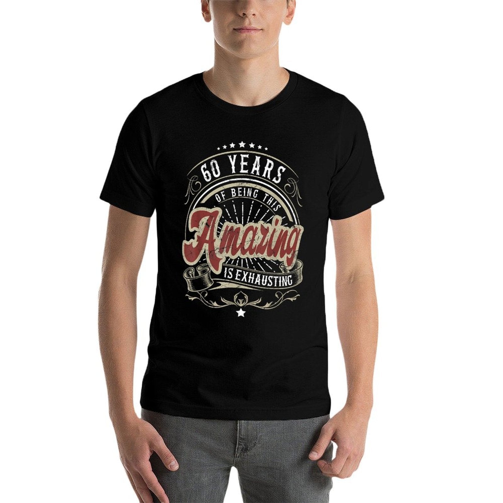 Amazing 60th Birthday Decorations Funny 60th Birthday Gifts  Stretchy T-Shirt