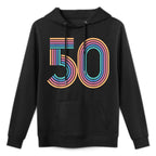 Number 50 Fifty 50th Anniversary Men Women 50th Birthday Breathable Fabric Hoodie