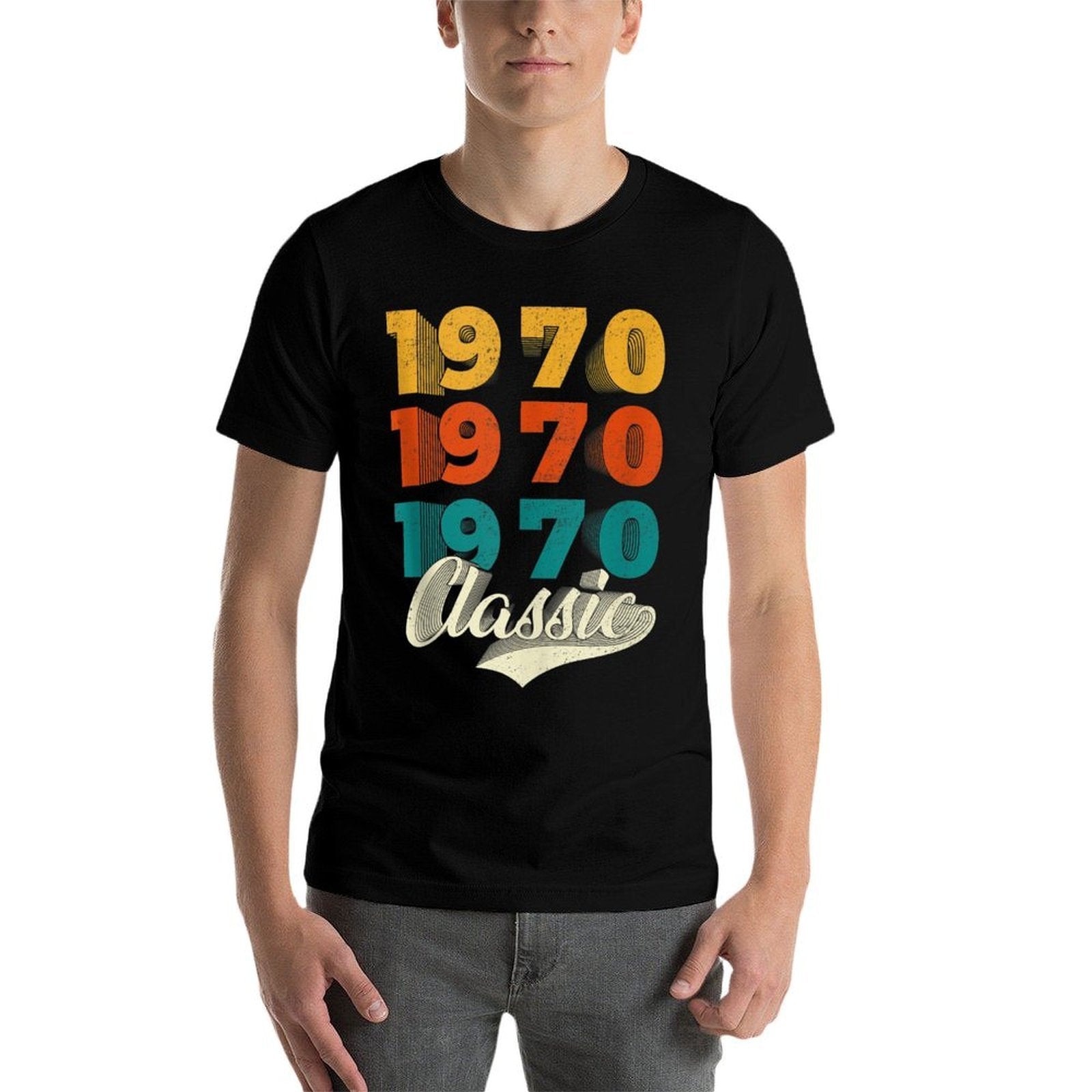 50 Years Old  Made in 1970 Vintage 50th Birthday  High-quality Stitching T-Shirt