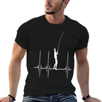 Fishing Heartbeat  Oversized Silhouette T-Shirt