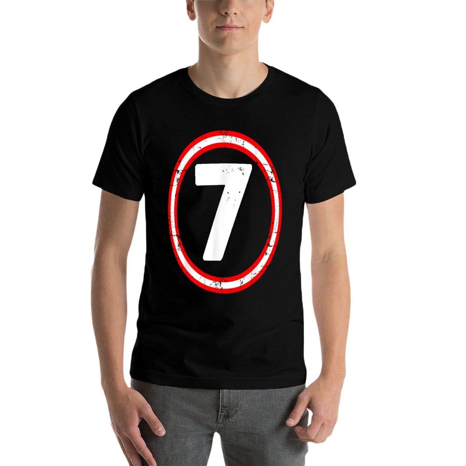 7th Birthday of Boy Or Girl, 7 Years Old, Seven  Heathered Texture T-Shirt