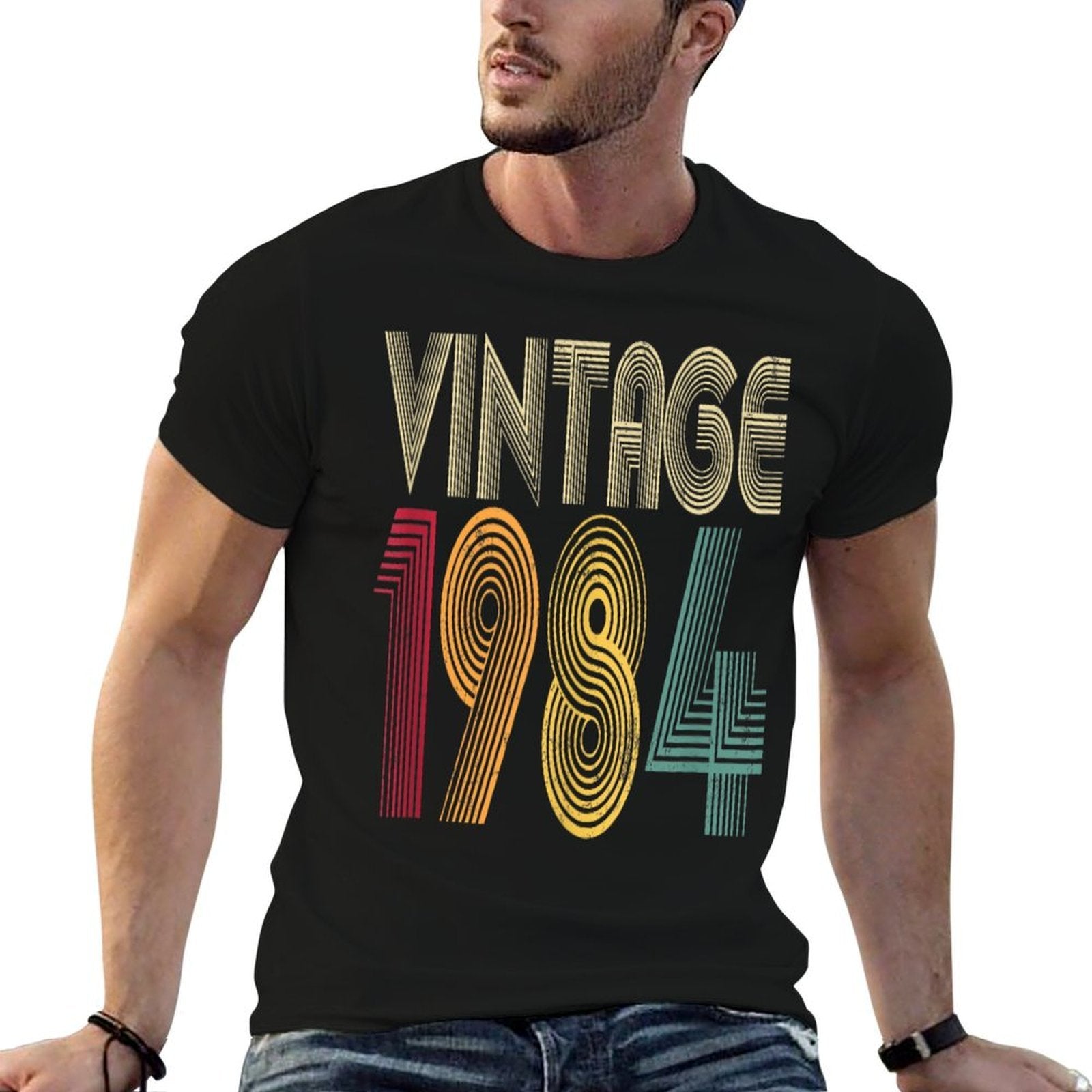 1984 40th Birthday Gift Vintage Retro Men Women 40 Years Old  Odor-resistant T-Shirt
