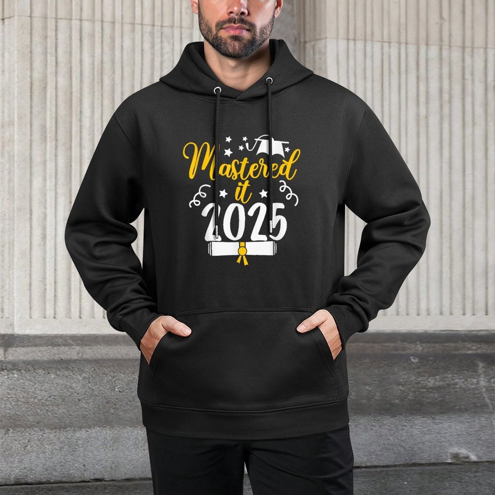 Mastered It Class of 2025 Master Degree PHD Gifts Graduation Customizable Surface Hoodie