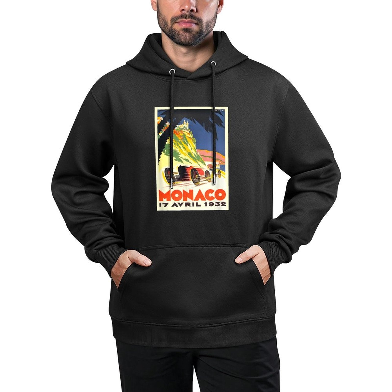 1932 Monaco Racing Vintage Design Customizable Surface Hoodie