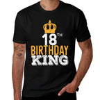 18th Birthday King Crown 18 Years Old Bday Men Boys  Wrinkle-resistant T-Shirt