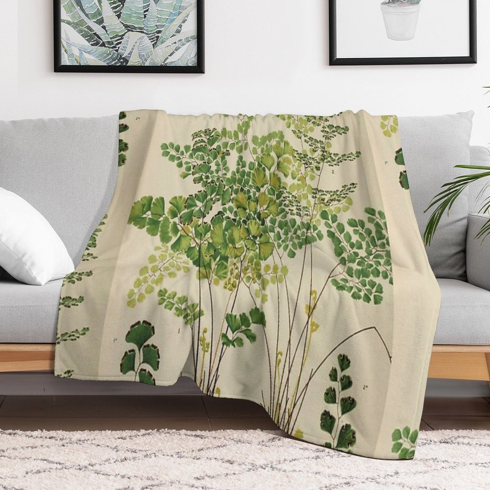 Maidenhair Ferns Quick-dry Throw Blanket