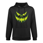 Scary Pumpkin Jack O Lantern Face Halloween Men Boys Kids Versatile Streetwear Hoodie