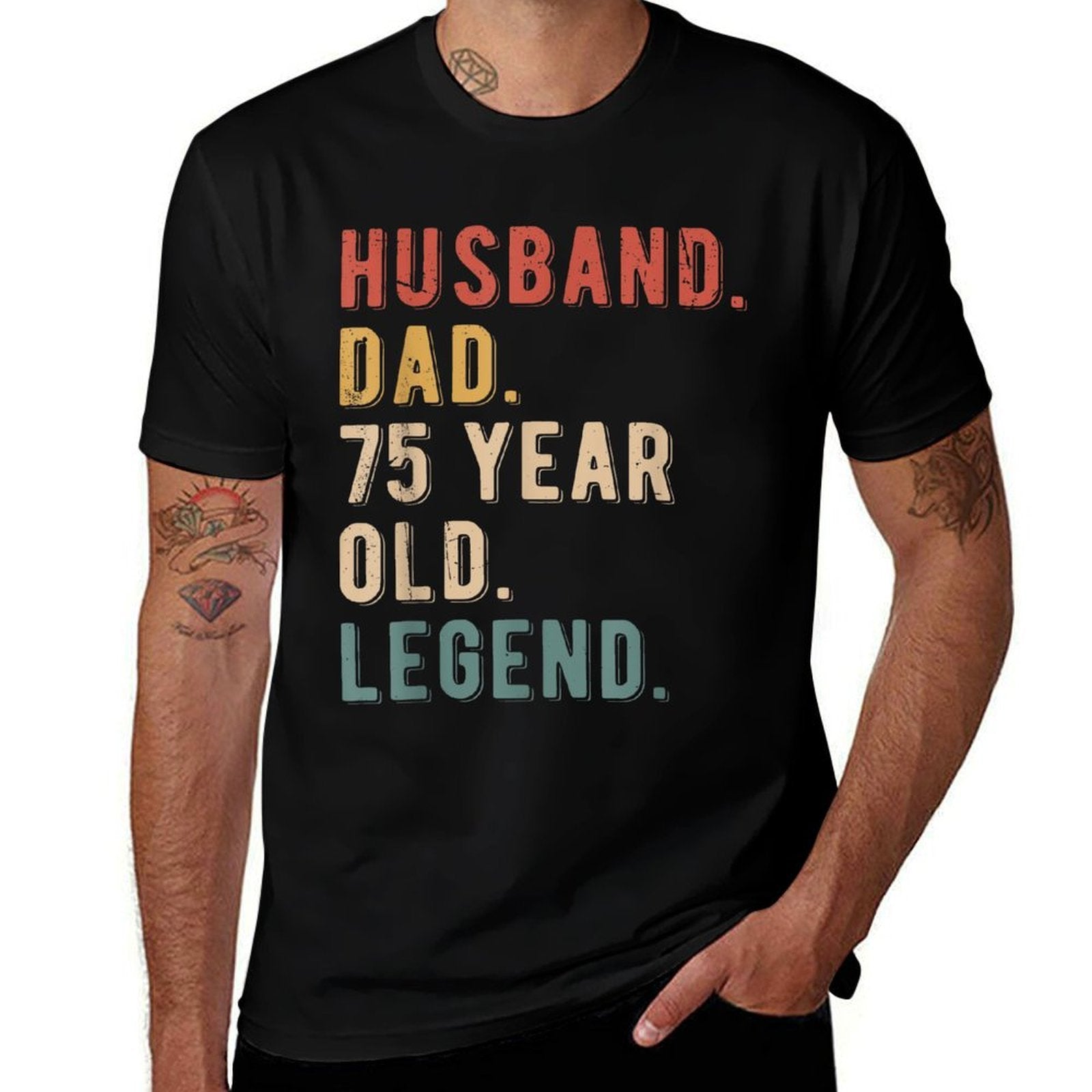 75th Birthday Decoration Gift Funny Husband Vintage Dad 1948  Versatile T-Shirt