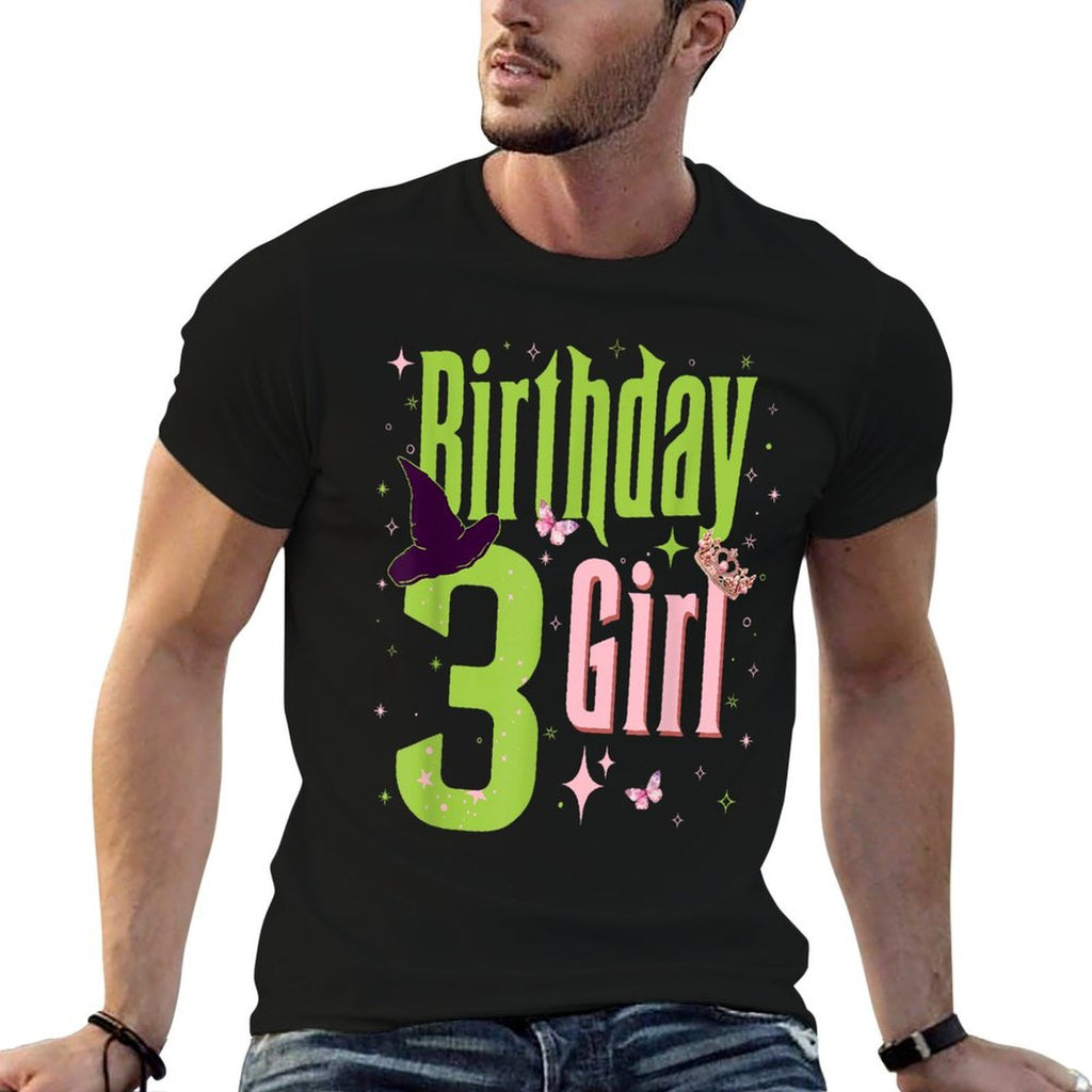 3rd Birthday Witch Pink And Green 3 Year Old Birthday Girl  Affordable Price T-Shirt