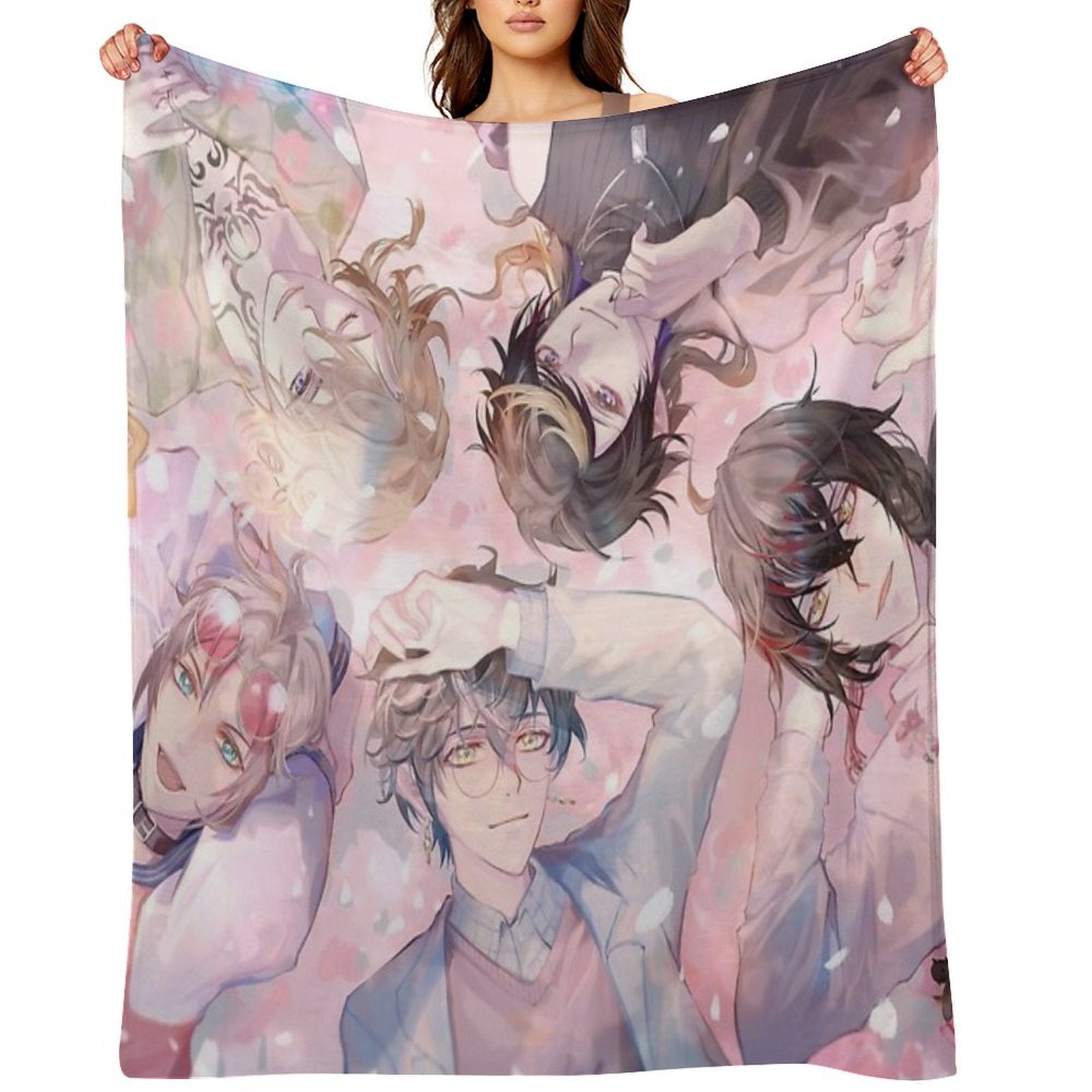 Tomei, Mysta Rias, Vox Akuma, Luca Kaneshiro, Yamino Shu, Ike Eveland, Nijisanji, Luca Kaneshiro (Channel), Shu Yamino (Channel) Compact Throw Blanket