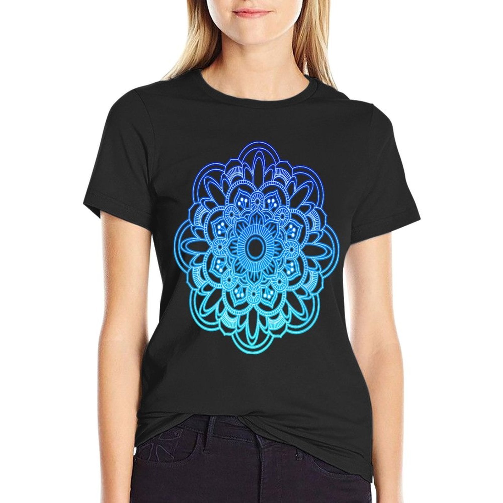 Aesthetic Mandala Floral Flower Mandala Gift  Durable T-Shirt