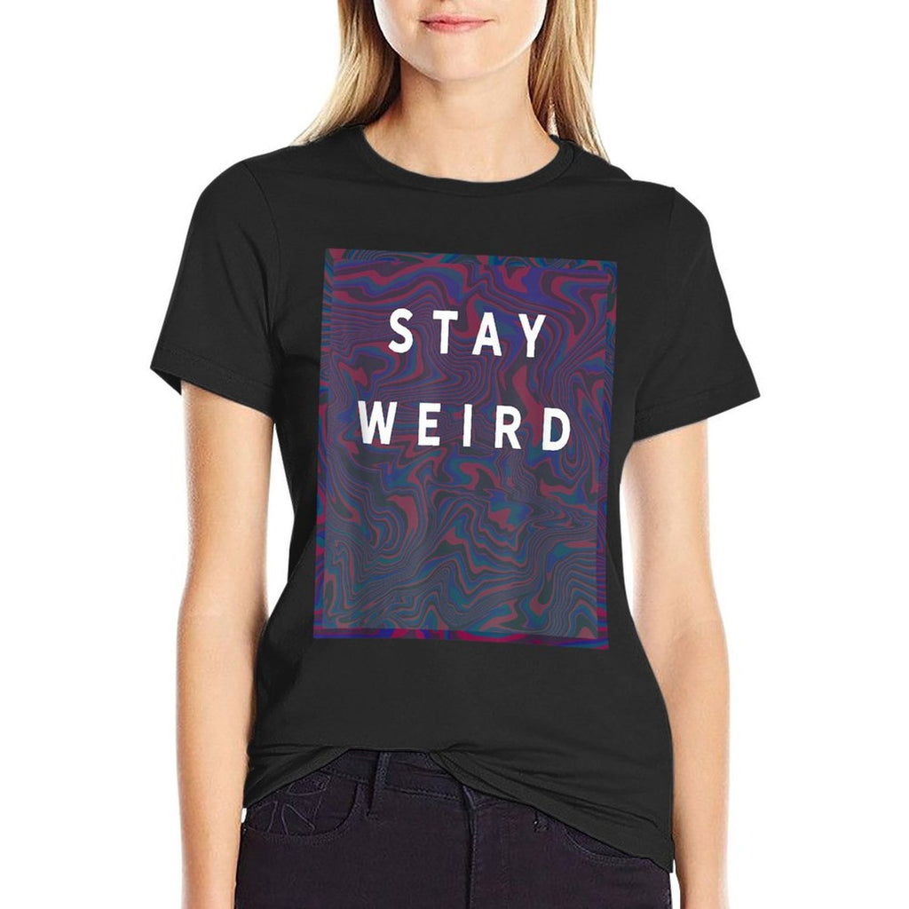 Awesome Eboy Trippy Abstract Design Psychedelic Stay Weird  Versatile T-Shirt