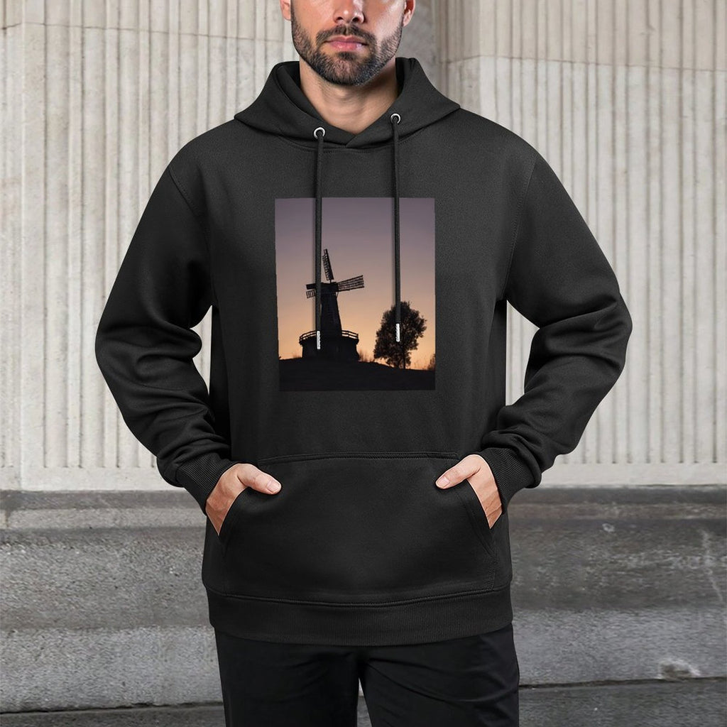 Rustic Windmill Twilight Sky Easy Care Hoodie