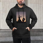 Rustic Windmill Twilight Sky Easy Care Hoodie