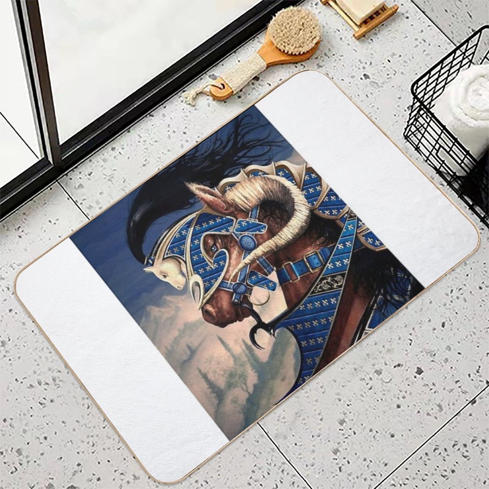 Yuellas The Bulvaen Horse  Multi-Purpose Bath Mat