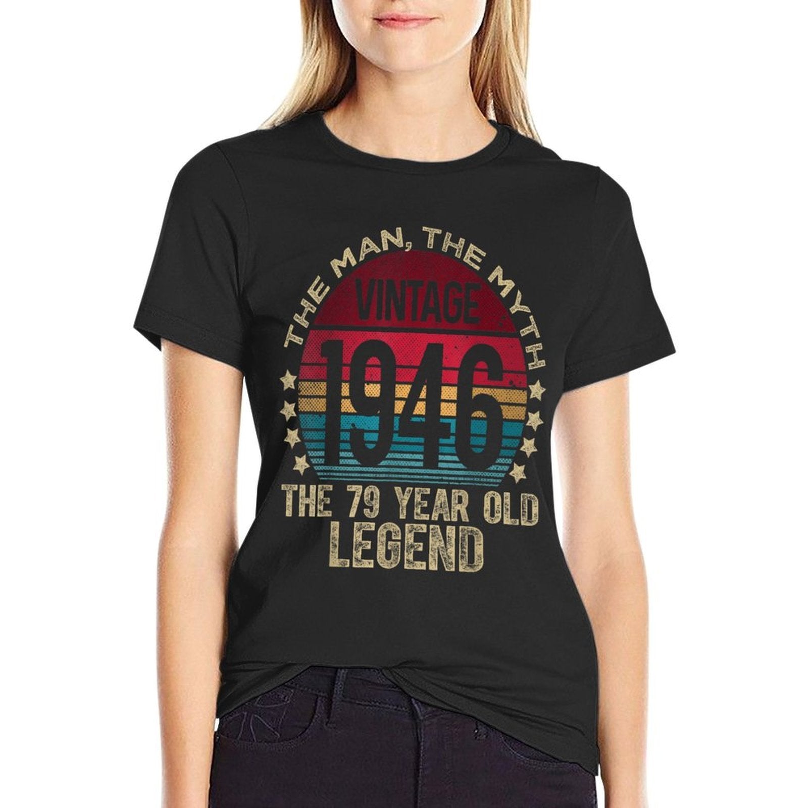79 Year Old Gifts Vintage 1946 Limited Edition 79th Birthday  Summer-ready Fabric T-Shirt