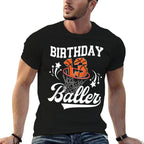 13th Basketball Birthday Thirteen Year Old Basketball Player Premium  Soft T-Shirt