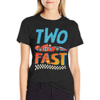 2 Fast Race Car Two Year Old Birthday Boy Racing 2nd Bday  Odor-resistant T-Shirt