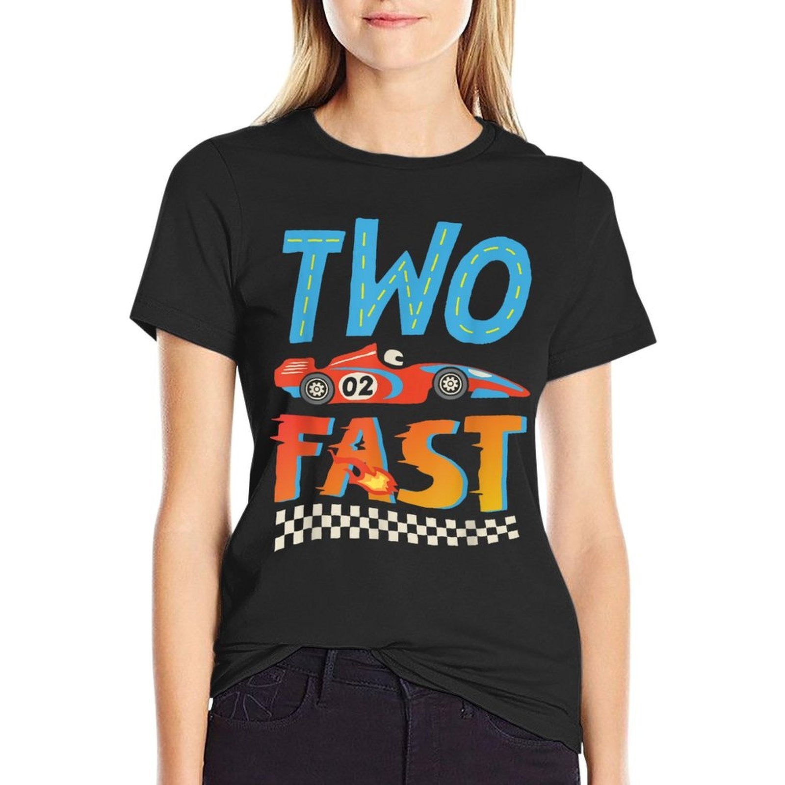 2 Fast Race Car Two Year Old Birthday Boy Racing 2nd Bday  Odor-resistant T-Shirt