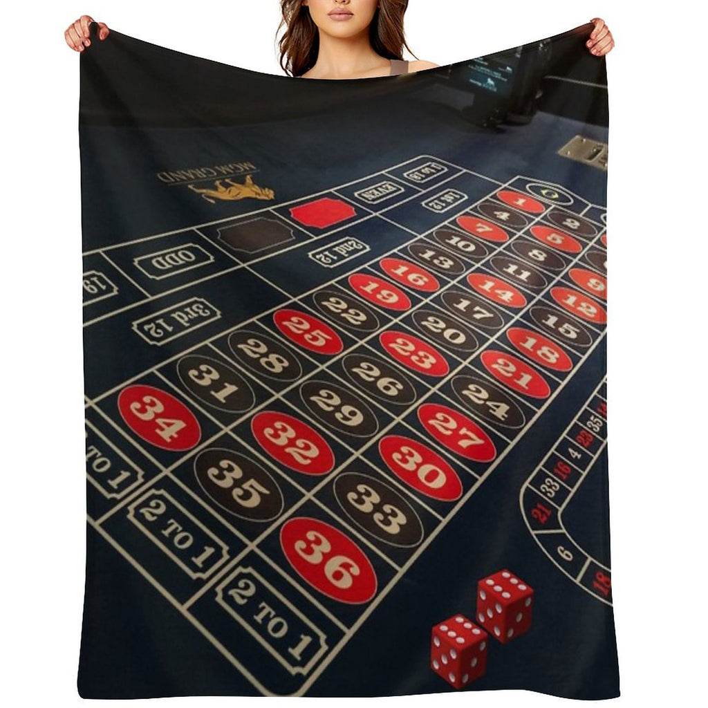 Roulette, Gambling,dice,casino Plush Throw Blanket