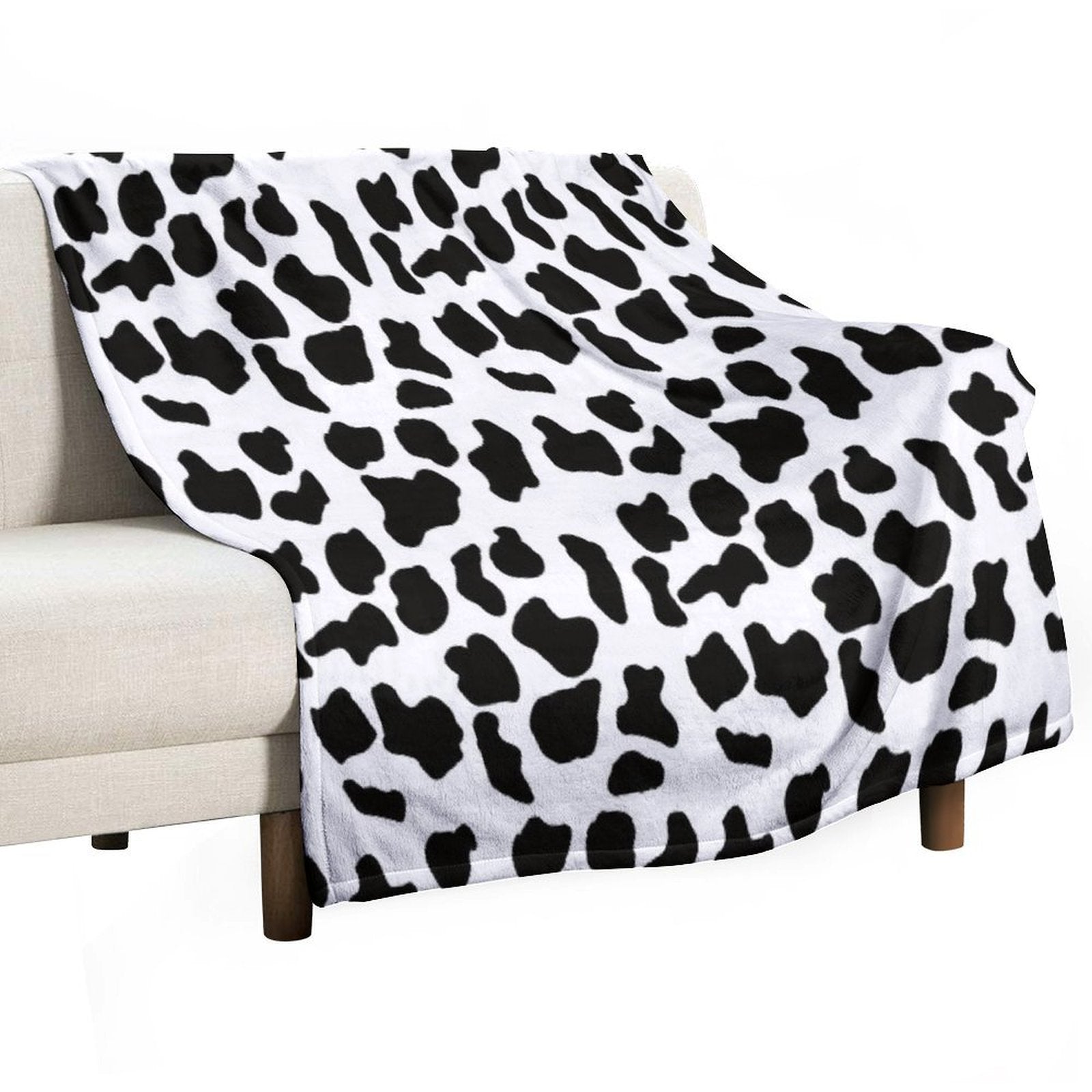 Cow Print Durable Throw Blanket