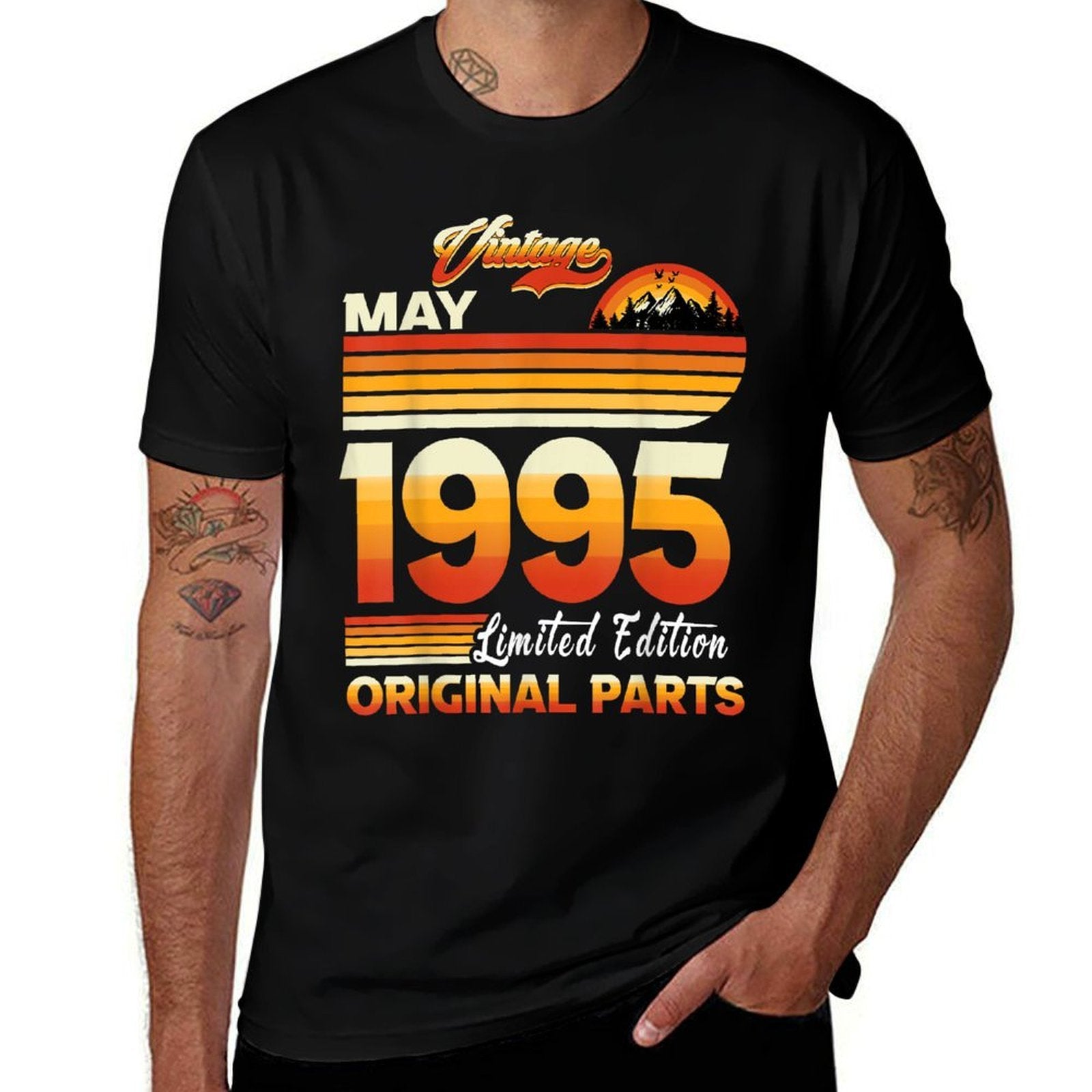 30 Years Old Retro Vintage May 1995 Funny 30th Birthday  Oversized Silhouette T-Shirt