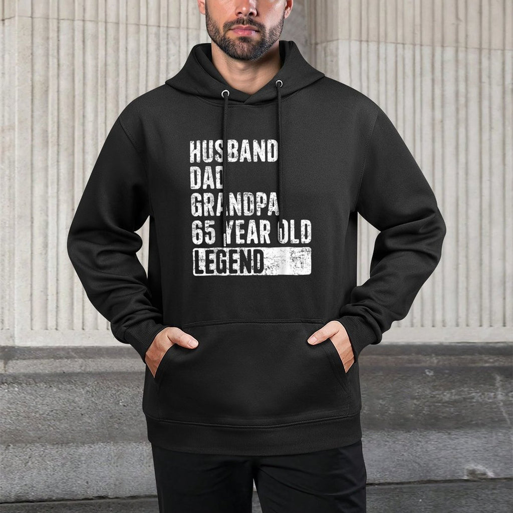 Husband Dad Grandpa 65 Year Old Legend 65th Birthday Unisex Design Hoodie