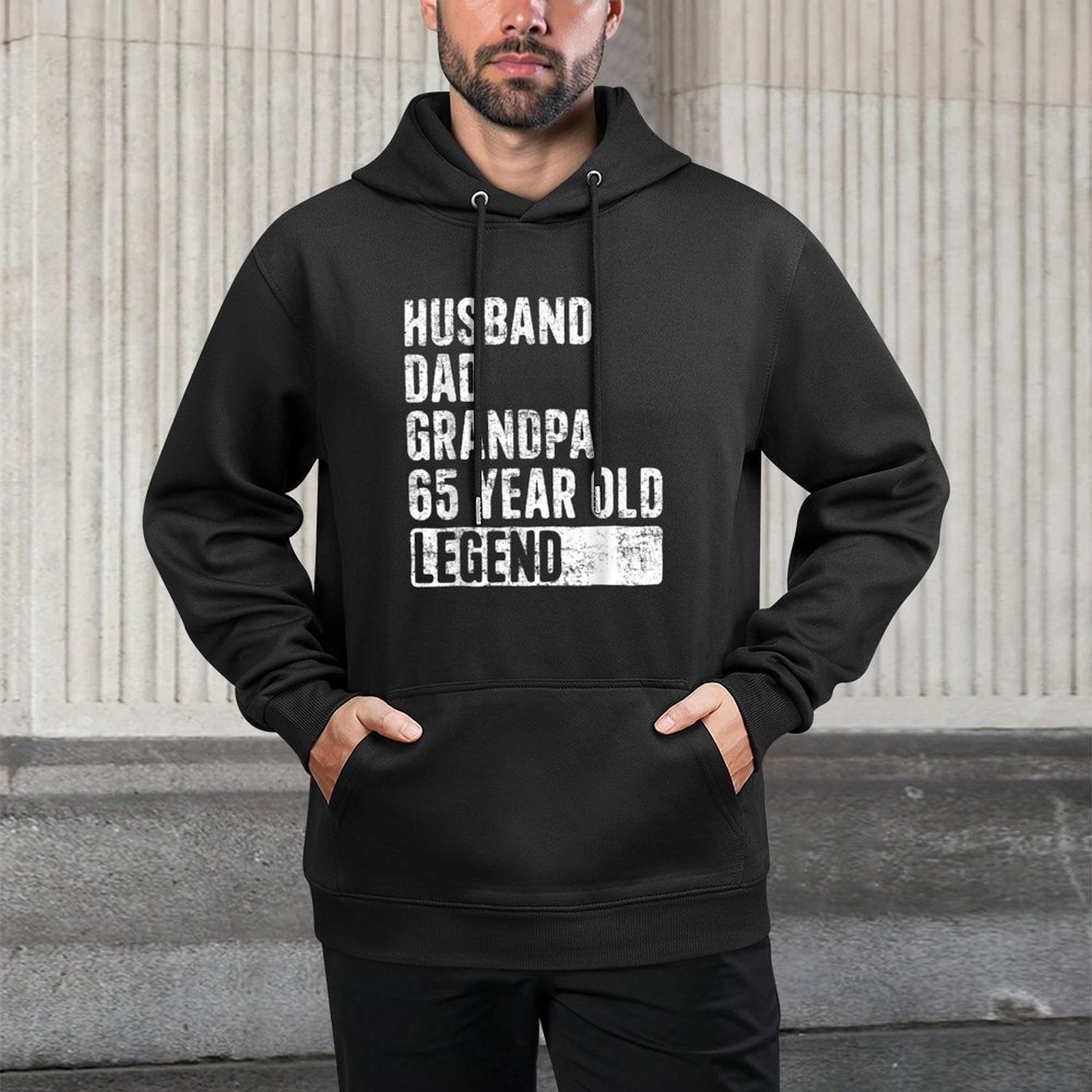 Husband Dad Grandpa 65 Year Old Legend 65th Birthday Unisex Design Hoodie