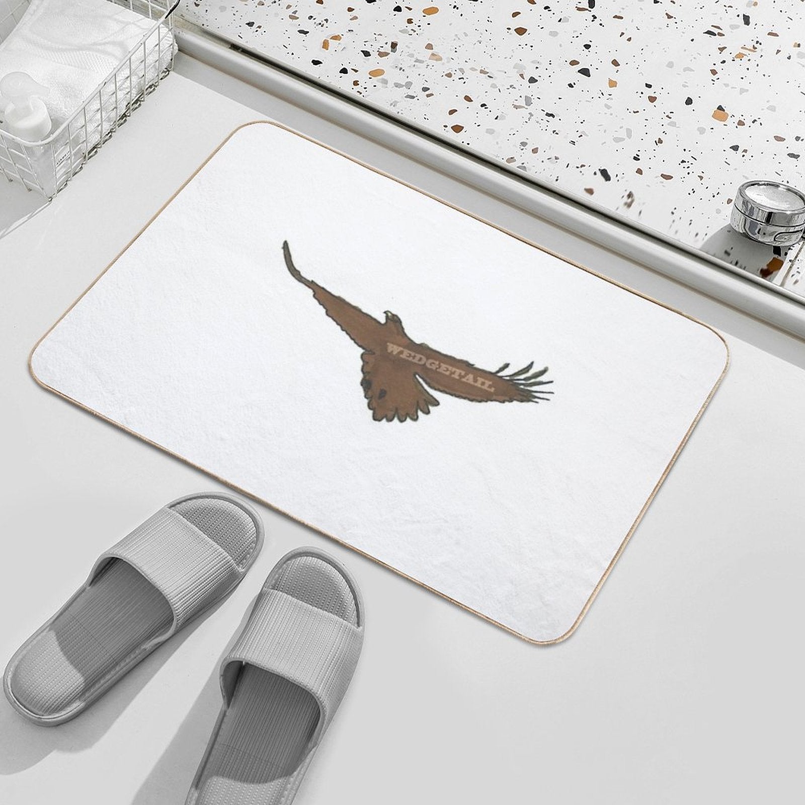 Wedge-Tailed Eagle Silhouette – Sky Ruler  Eco-Friendly Bath Mat
