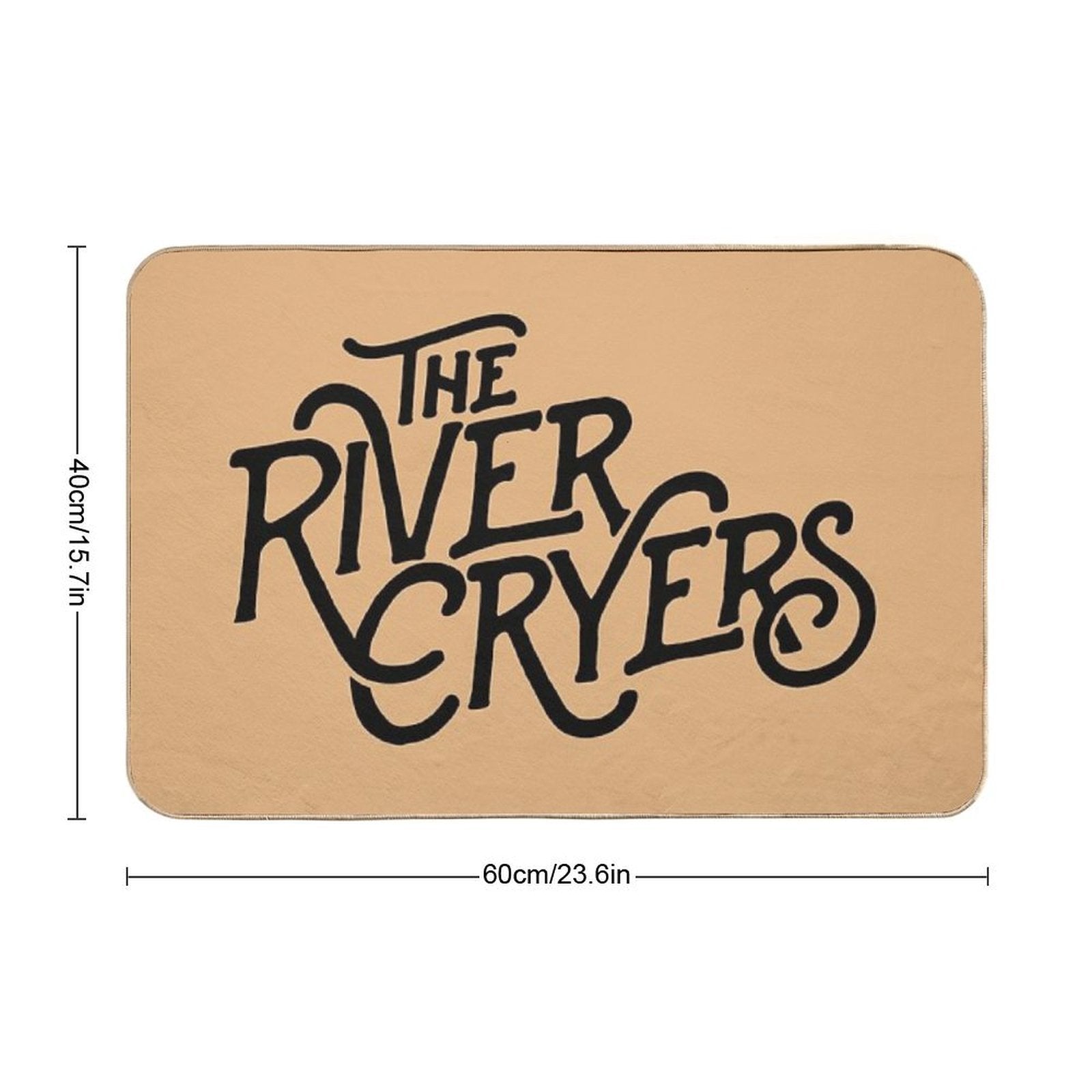 River Cryers Black Logo on Merch  Non-Slip Bath Mat