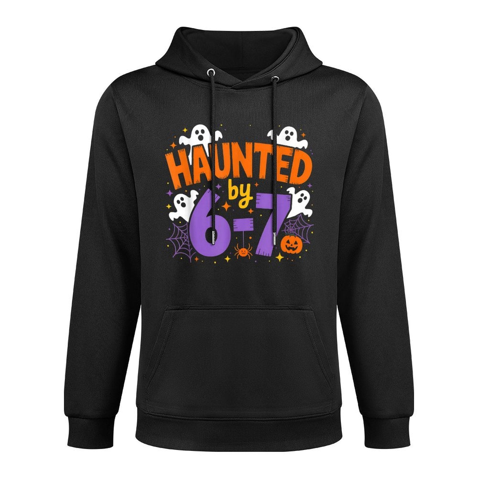 Haunted by 6-7 Halloween Ghosts And Spiders Design Colorfast Hoodie