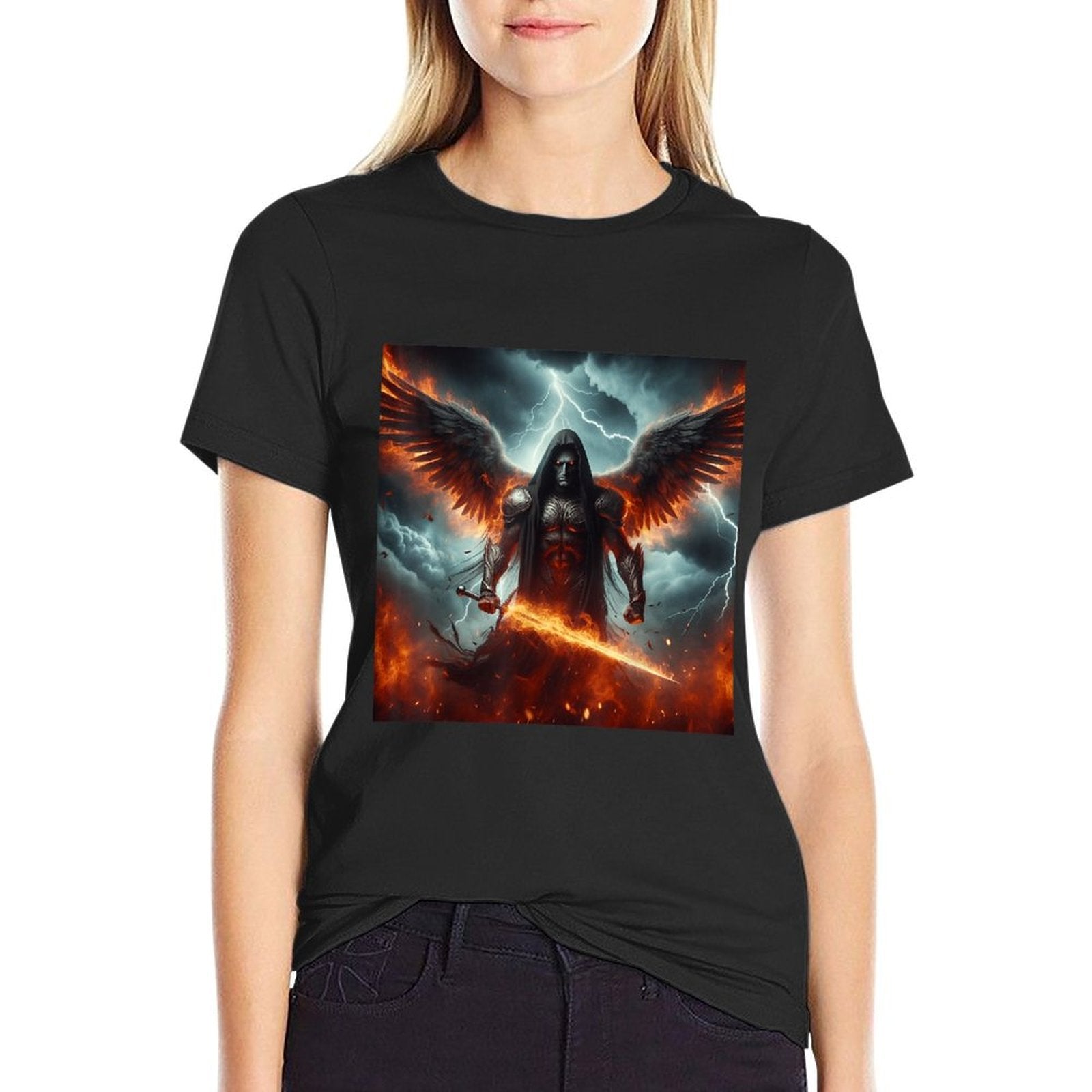 Archangel Azrael Religious Fantasy Christian Angel Graphic  Classic T-Shirt