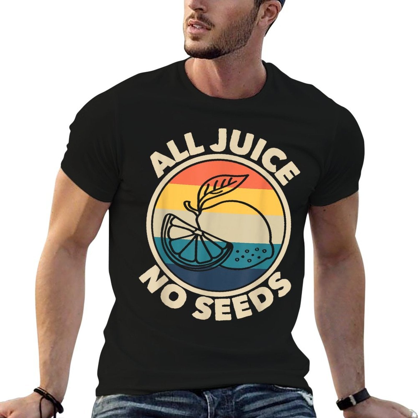 All Juice No Seeds Lemon Retro Funny Mens Vasectomy Gift  Vintage-inspired T-Shirt
