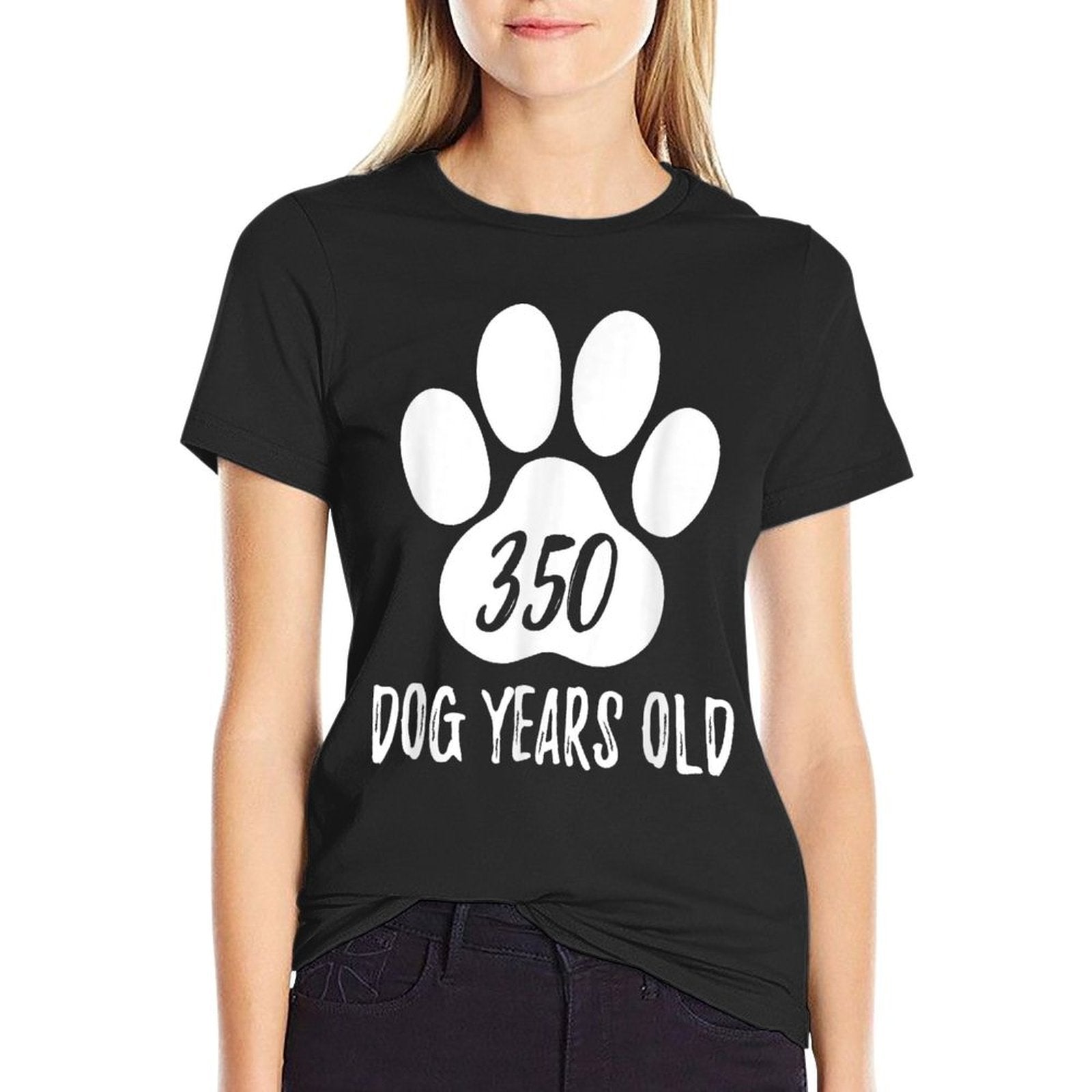 350 Dog Years Old Funny 50th Birthday  Polyester Blend T-Shirt