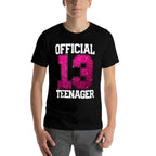 13th Birthday OFFICIAL TEENAGER 2012 13 Years Old  Trendy Pattern T-Shirt