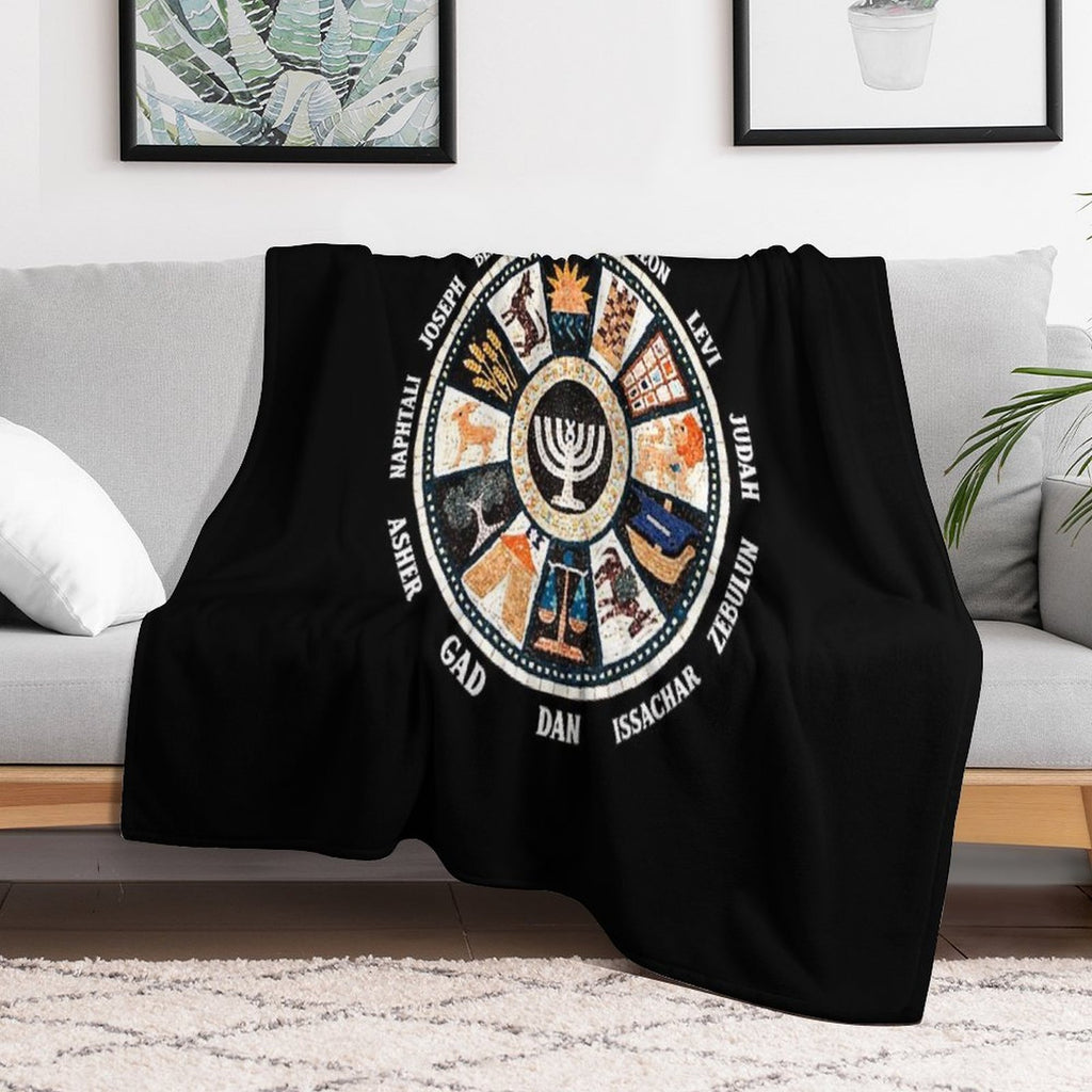 12 Twelve Tribes of Israel Hebrew Israelite Judah Jerusalem Quick-dry Throw Blanket