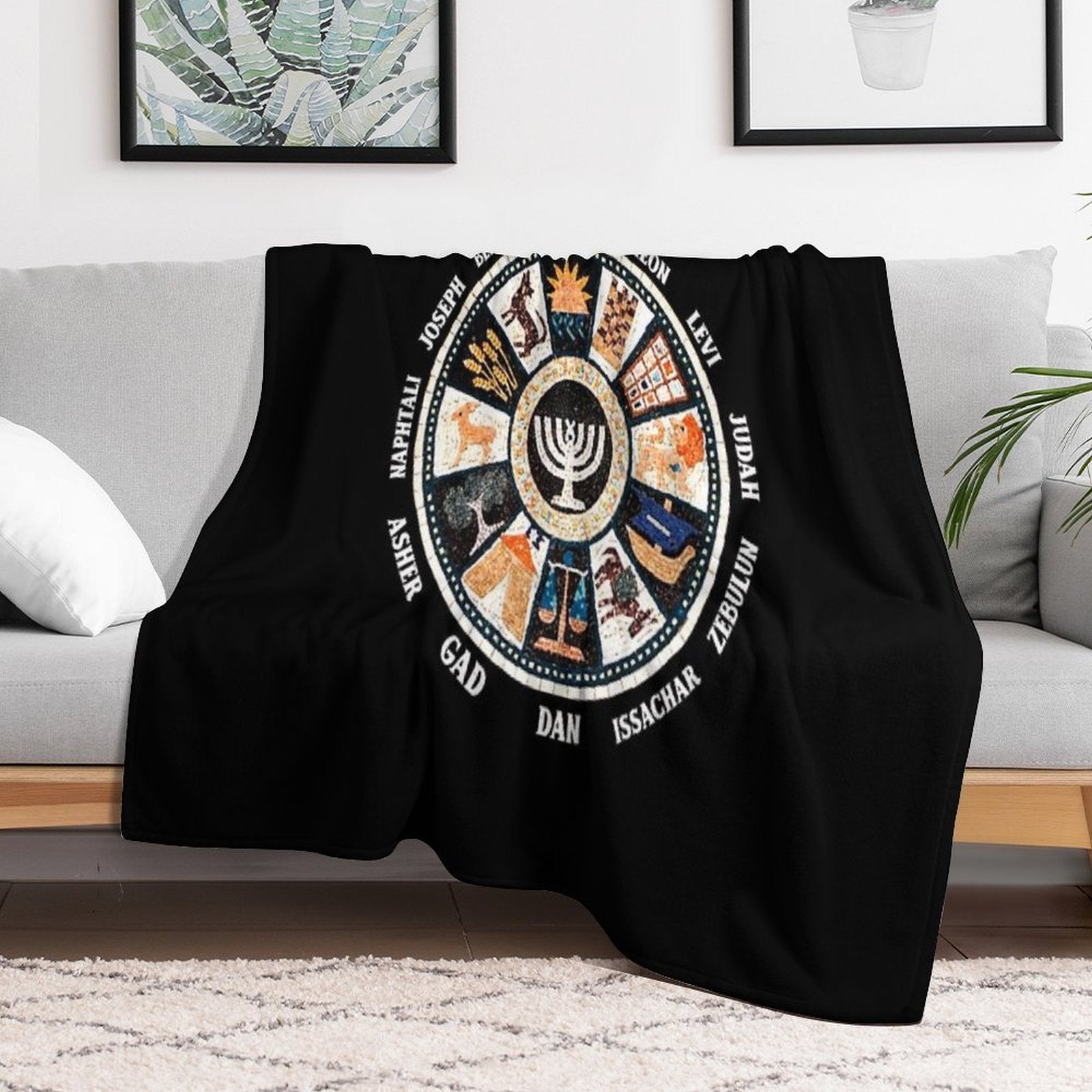 12 Twelve Tribes of Israel Hebrew Israelite Judah Jerusalem Quick-dry Throw Blanket