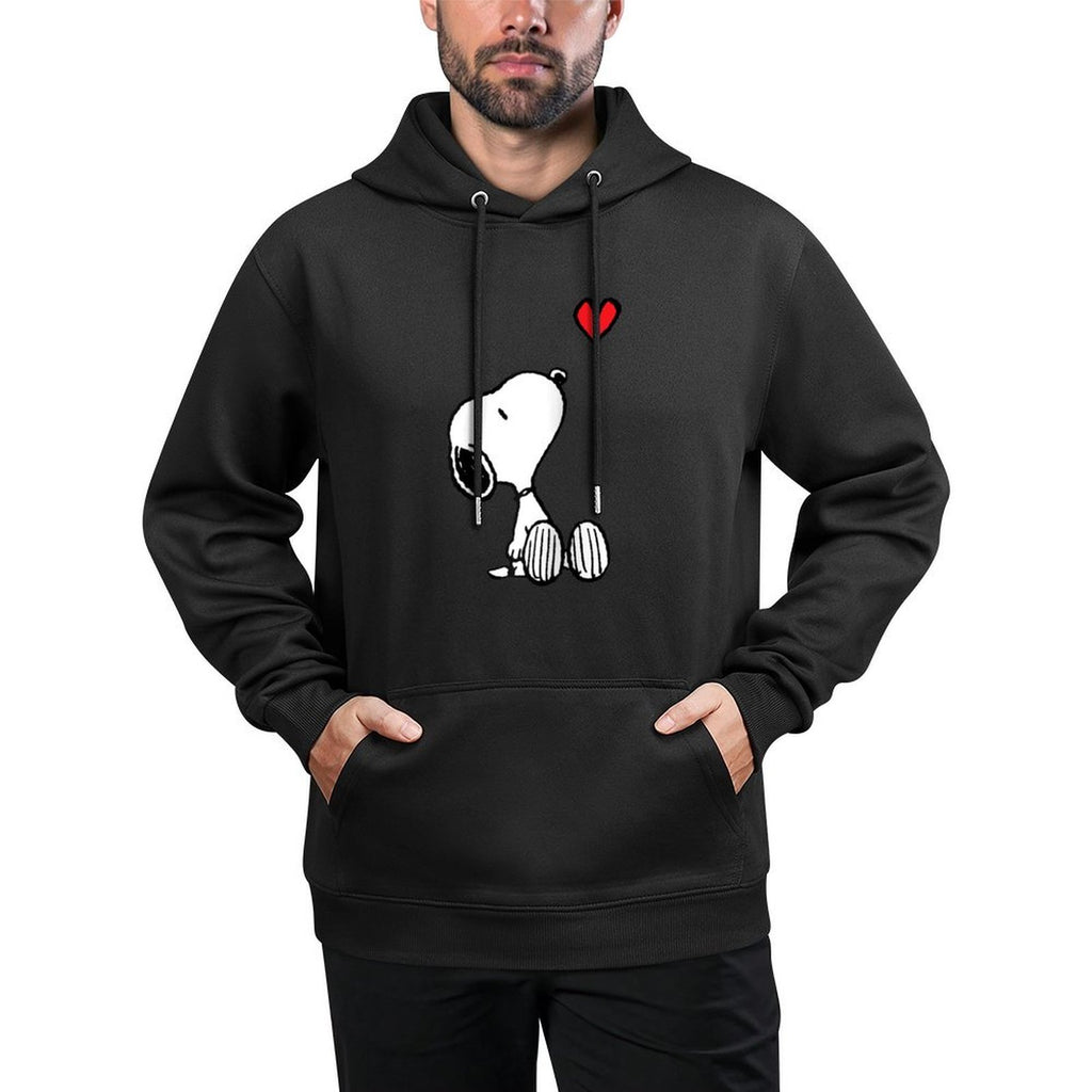 Peanuts Heart Sitting Snoopy Raglan Baseball All-Day Comfort Hoodie