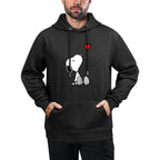 Peanuts Heart Sitting Snoopy Raglan Baseball All-Day Comfort Hoodie