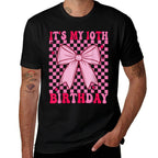 10th Coquette Themed Birthday Ten Year Old Girl Bow  Stretchy T-Shirt
