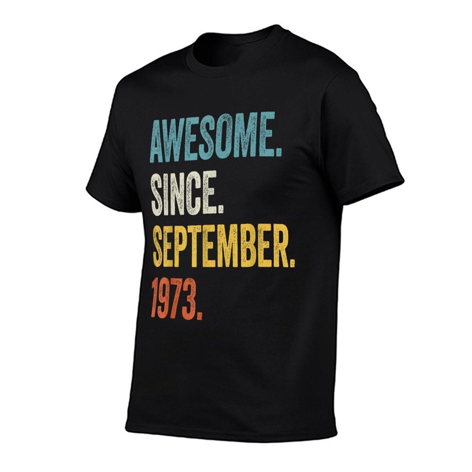50 Years Old Awesome Since September 1973 50th Birthday  Vintage-inspired T-Shirt