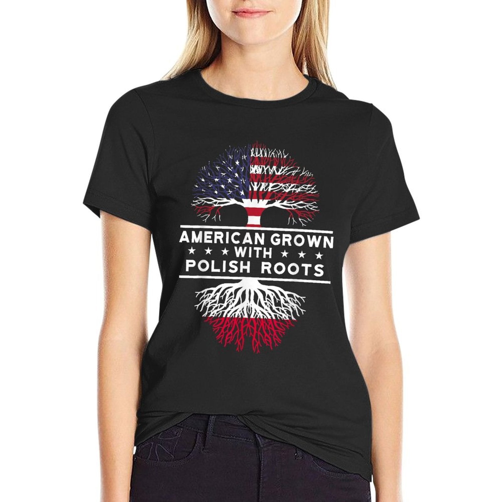 American Grown with Polish Roots - Poland  Moisture-wicking T-Shirt