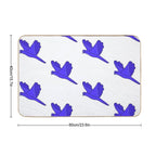 Blueberry As A Macaw Flying  Long-Lasting Bath Mat