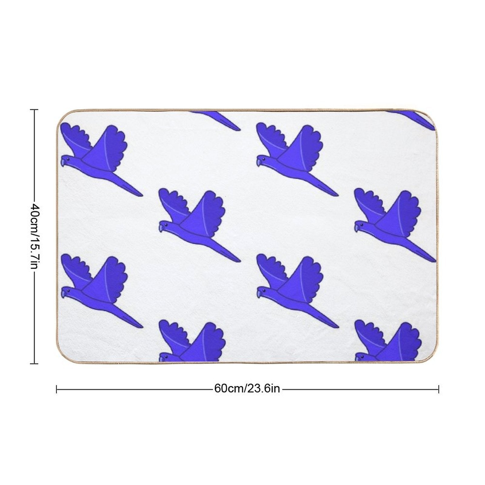 Blueberry As A Macaw Flying  Long-Lasting Bath Mat