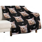 Smudge The Cat, Table Cat -funny Memes Anti-pilling Throw Blanket