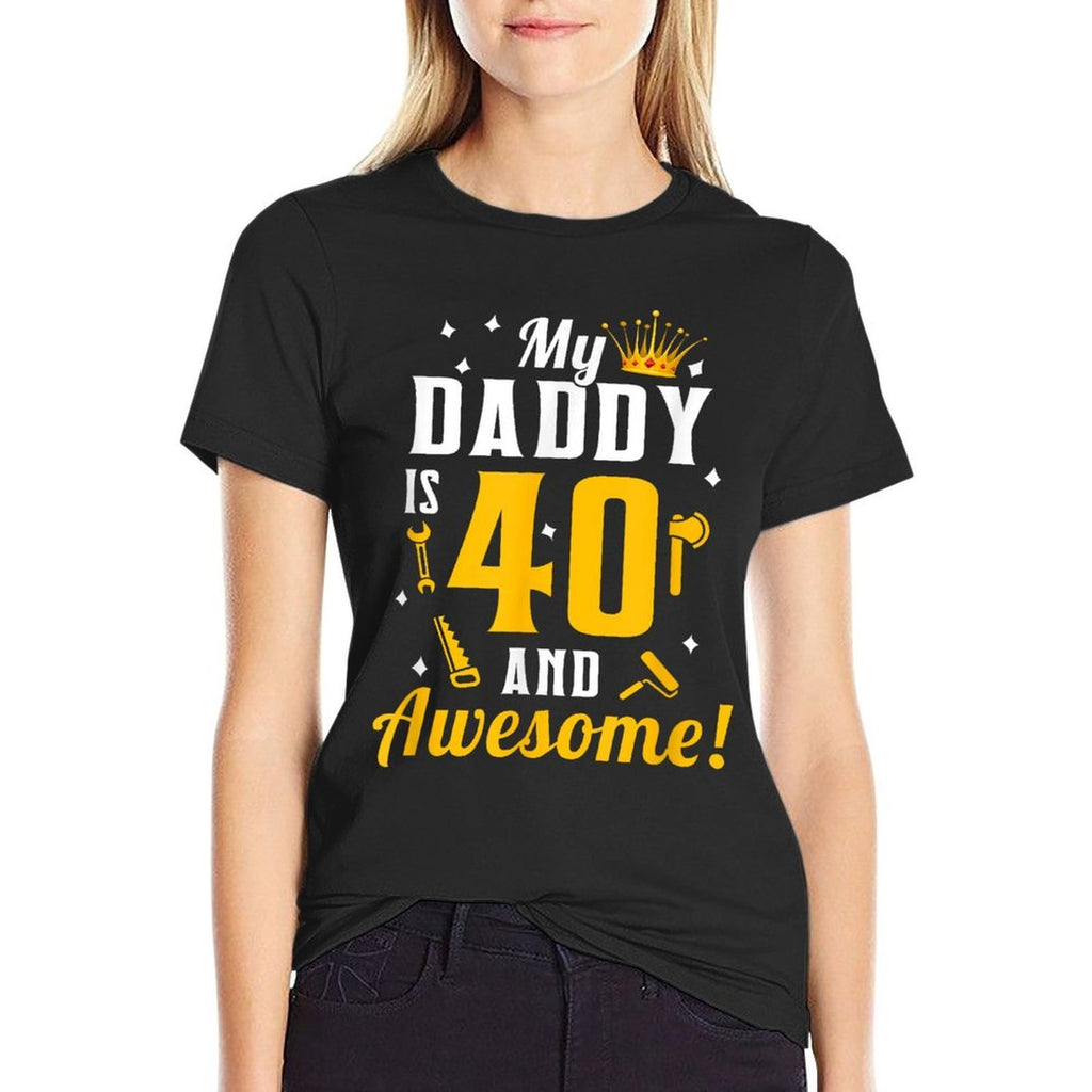 Dad 40th Birthday My Daddy Is 40 And Awesome 40th Birthday  Breathable T-Shirt