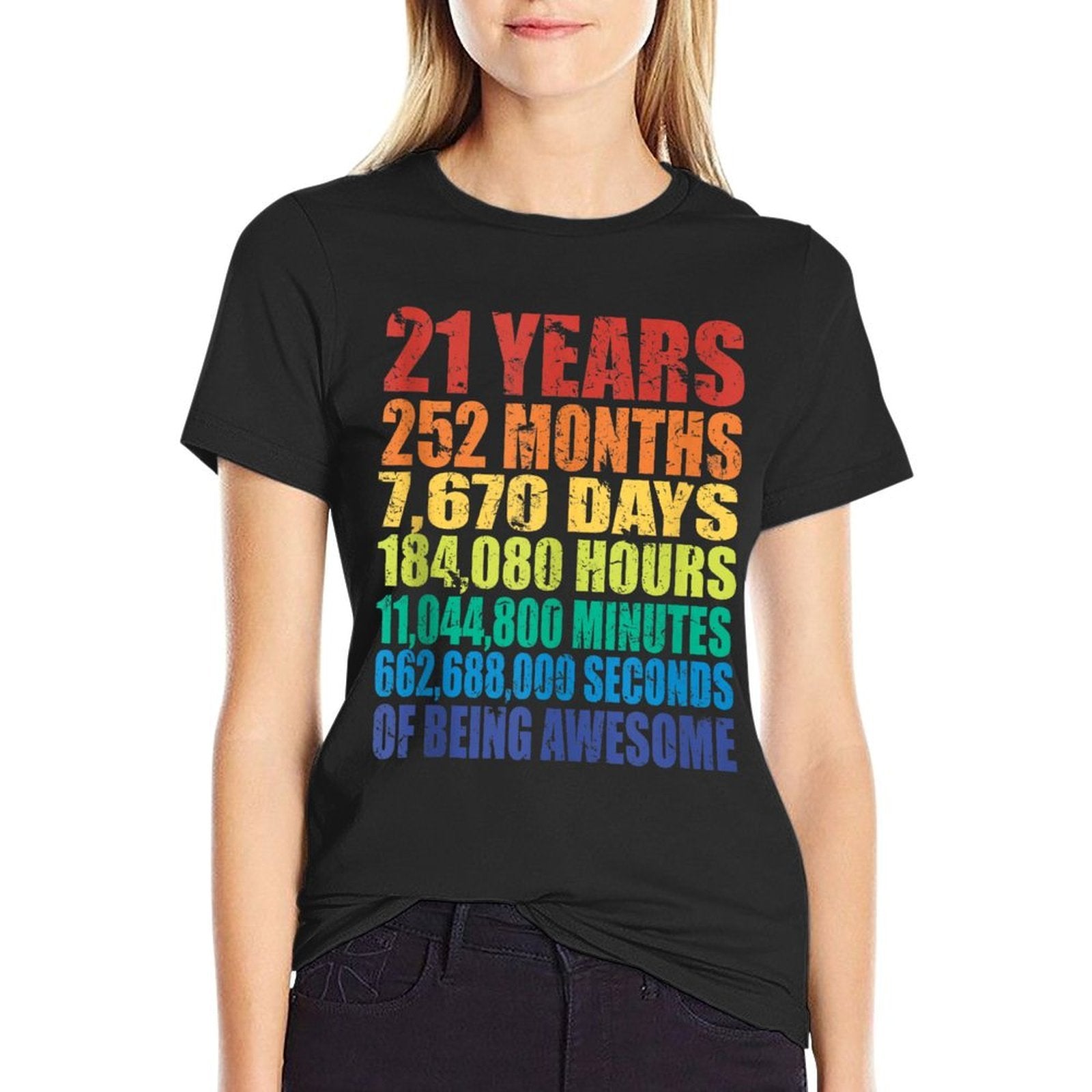 21 Years Of Being Awesome For Men And Women 21st Birthday  Quick-drying T-Shirt