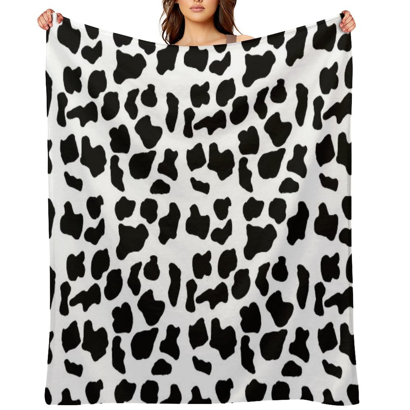 Cow Print Durable Throw Blanket